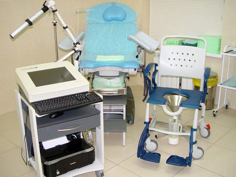 Equipment for conducting urodynamic studies in suspected cases of prostatitis